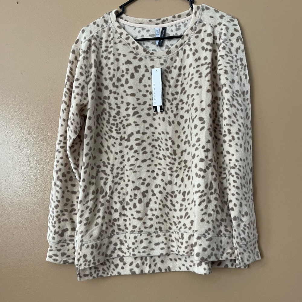Leopard Print cozy pj set size NWT